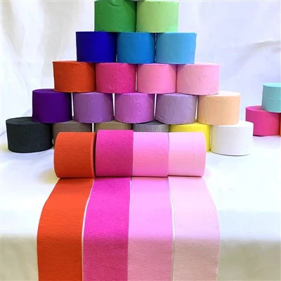 4,5 * 250 cm Streamers en crêpe arc-en-ciel